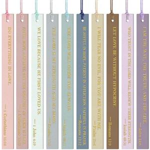 20PCS Leather Bookmark Bible Bookmarks for Reading Women Men Kids Book Lovers Christian Gifts,Cute Page Markers Book Marks Religious Christian Bookmarks Inspirational Bible Verse Scripture(Colorful-1)