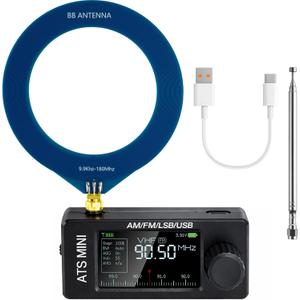 Si4732 ATS Mini Radio Pocket Radio- AM/FM/LSB/USB/CW/RTTY All Band Radio Receiver, Built-in Headphone Amplifier and Hi-Z Circuit, Enhanced EMI Shielding, and Robust ESD Antenna Protection