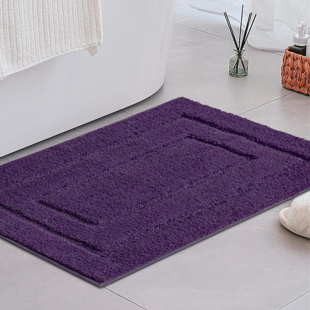 GRANNY SAYS Bathroom Rug Mat,36" x 24" Bath Mats for Bath Non-Slip, Super Soft and Water Absorbent, Microfiber Bath Rugs, Machine Wash Dry, Large Bath Rugs for Bathroom Floor, Purple