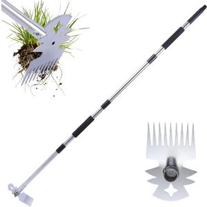 Weeding Tool with Long Handle- 60" Manual Weeder Remover Tool,Garden Tools,Portable Garden Weeder Tool for Vegetable Gardening Backyard Farm Planting & Weeding