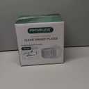 FOCUSLINE 100 Count Clear Plastic Plates 9 Inch, Disposable Heavy Duty Dinner Plates- Premium Hard Plastic Plate Fancy Disposable Clear Plates for Weddings, Parties and Events