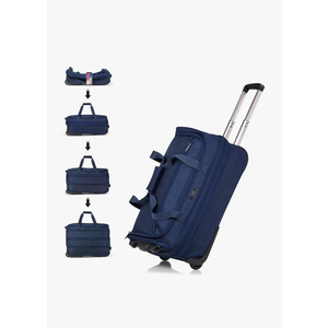 Hanke 20 Inch Expandable Carry On Luggage Suitcases with Wheels Foldable Duffle Bag for Travel Carry On suitcase Weekend Bag for Women Men（Blue）