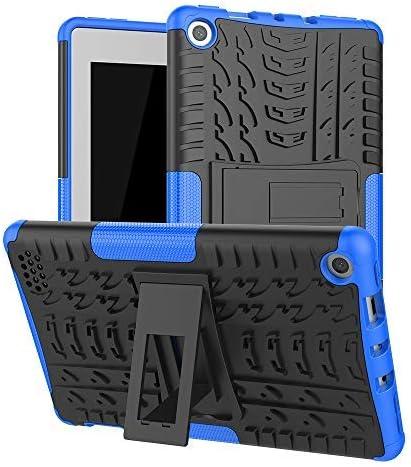 for Kindle Fire 7 case 2019 2017 Release 9th 7th Generation,Kickstand Shock-Absorption Heavy Duty Armor Defender Cover for Kindle fire 7 Inch Tablet (Blue)