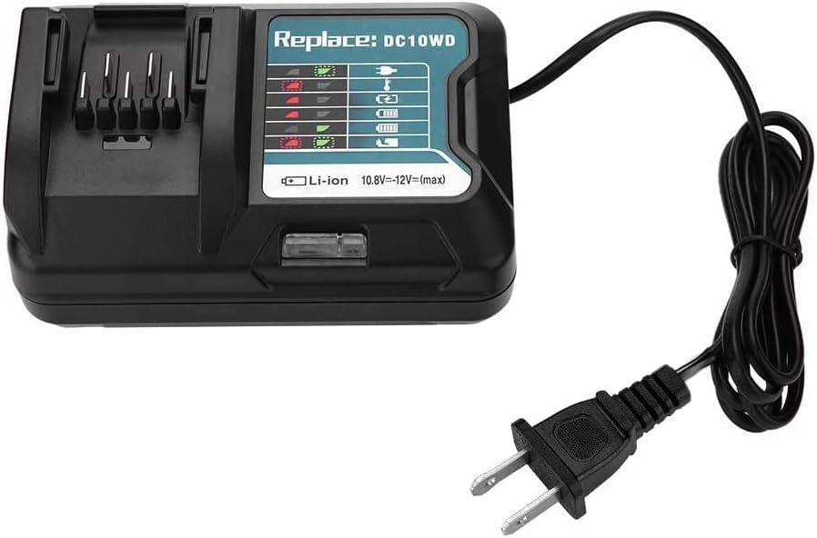 12V DC10WD Charger Compatible with Makita BL1040B BL1020B BL1021B BL1016 Bl1041B Battery Replace for Makita 10.8V-12V DC10WD DC10SB DC10WC DF031D