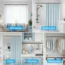 MEXAU Shower Curtain Rod 44-77 inch Black Tension Rod Shower rod Non Slip Tension Curtain Rod Adjustable Curtain Rods No Drilling Shower Rods for Bathroom Windows Closet