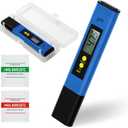 Digital pH Meter for Water, 0.01pH High Accuracy Tester Pen, 0-14 Measurement Range, Auto Calibration & LCD Display, Pocket-Size for Drinking Water, Pool, Aquarium & Hydroponics, Waterproof Design Bl