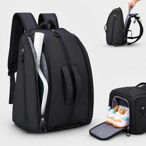 Pickleball Backpack Bag for 4+ Paddles with Shoe Compartment,Laptop Pocket, Fence hook, 17.5" x 12.5" x 9"