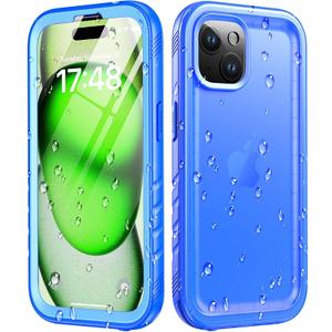 Cozycase for iPhone 16 Plus Waterproof Shockproof Dustproof Case - Heavy Duty/360 Full Body/Military Grade/Protective/Rugged 【8FT Drop Proof】 Built in Screen/Camera Protector with Lanyard Blue