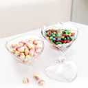 SOUJOY 1 Pack Glass Candy Dish with Lid, Clear Covered Candy Bowl, Retro European Candies Jar for Home Kitchen Office Table Halloween