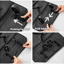 ULAKLU Trolley Bags for Shopping Cart,Height Under 67 Inches,Foldable Cart Shopping Bag with Wheels and Zipper Reusable Grocery Bags Foldable. (Black)