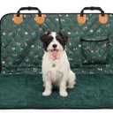 Dog Back Seat Cover with Hard Bottom – Waterproof Car & SUV Seat Protector, Rigid Support Platform with Soft Fleece Lining for Safe Pet Travel