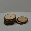 JEUIHAU 8 PCS 8-9 Inches Natural Wood Slices, Unfinished Predrilled Wooden Circles Tree Bark Slice, Blank Wooden Log Circles for DIY Crafts, Arts Wood Slices, Christmas Ornaments