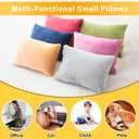 1 MIDDLE ONE 2 Pack Small Pillow, Memory Foam Mini Pillow 11 X 7 Inches for Travel, Sleeping, Nap and Neck, Knee, Lumbar Support, Tiny Cushion for Pet, Dogs (Grey)