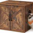 Feandrea Cat Litter Box Enclosure, Indoor Pet House End Table