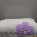 Intelligent Design Kids Full Comforter Set for Girls, Tufted Chenille Floral Comforter Set Queen, Lightweight Polka Dot Reversible Bed Set, Shams, Pillow, Gracie, Full/Queen White/Purple 4 Piece