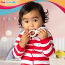 The Teething Egg and Grippie Ring - Baby Development Toys, Teether for 3, 4, 6, 12 Up to 18 Months Old Boy or Girl, Sensory Toys, A Baby Registry Must Have, Gray