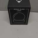 Turkish Table lamp (D:4.7" x H:5.2"),Mosaic Glass Lamps with Wooden Base, Bohemian Tiffany Bedside Lamps, USB Power Moroccan Lantern for Living Room Halloween Decorations (Boho - Sky Blue, Boho)