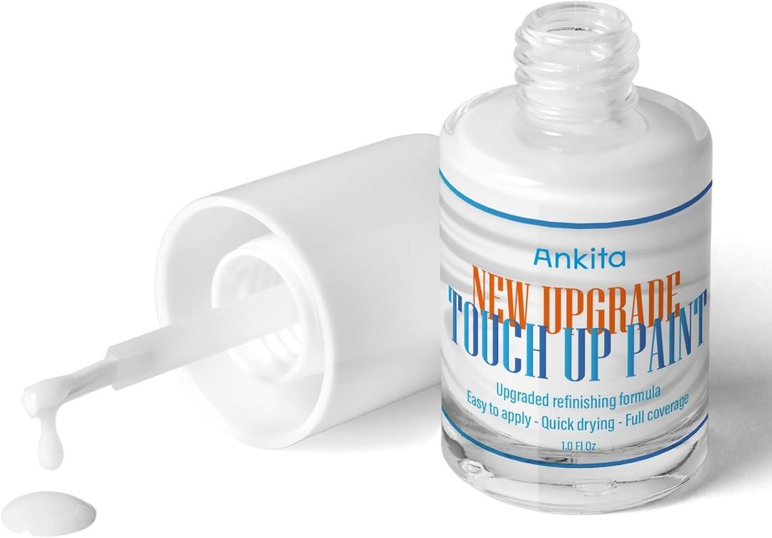 Porcelain Sink Touch Up Paint, High-Gloss Tub and Tile Paint, Porcelain Repair Kit White & Appliance Paint for Chips, Scratches, Cracks and Spots on Countertop, Enamel, Acrylic, porcelain, Sinks, Tubs, Bathtub, Appliances, Metal, Tiles in Kitchen and Bathroom. (Gloss White)