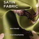 BABEYOND Kimono Robe Cover up with Box Long Floral Satin Sleepwear Silky Bathrobe Bachelorette Robe (One Size, Olive)