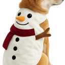 ComfyCamper White Snowman Dog Cape Costume - Small Medium XXL Christmas Cosplay Halloween Costumes, M