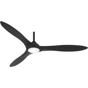 Minka-Aire F868L-CL/CL Sleek 60" Ceiling Fan Wi-FI Enabled with LED Lights & Remote Control, Coal