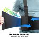 Work Back Brace for Men & Women, Adjustable Lower Back Support Belt with Suspenders for Back Pain Relief, Moving Construction Warehouse Heavy Lifting Safety & Protection (Black, Large)