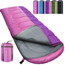 XL 10 Degree Sleeping Bags Waterproof for Adults 350GSM Machine Washable with Compression Sack for 3-4 Season Camping Outdoor