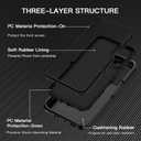 I-HONVA for Samsung Galaxy A16 5G Case Shockproof Dust/Drop Proof 3-Layer Full Body Protection [Without Screen Protector] Rugged Heavy Duty Cover Case for Galaxy A16 5G,Black