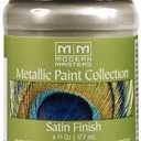 6 oz Modern Masters ME206 Champagne Metallic Paint Collection, Satin Water-Based Decorative Metallic Paint