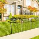 INJOPEXI Garden Fence 6 Panels 11.8ft (L)24in (H) Decorative Garden Fence with 6 Panels Rustproof Wire No Dig Garden Fences Animal Barrier Fencing for Outdoor Patio Backyard - Without Fence Gate
