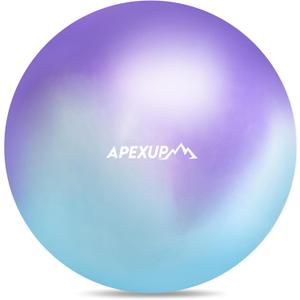 APEXUP Yoga Ball Exercise Ball Anti Slip Heavy Duty for Fitness, Balance & Core Workout (M (19"~22) 55cm, Blue Purple)
