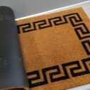 Kempf Greek Key Natural Coco Doormat, 22 by 47 by 0.5-Inch