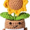 Appreciation Gifts for Teacher,Positive Emotional Handmade Crochet Support Sunflower,Thank You for Helping Me Grow,Teacher's Birthday Thank You Gift,Christmas,Graduation Presents