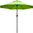 Sunnyglade 9' Patio Umbrella Outdoor Table Umbrella with 8 Sturdy Ribs (Grass Green)