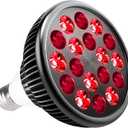wolezek Red Light Therapy Bulb, 18 LEDs Red Light for Body and Face with 660nm and 850nm Near-Infrared Combo Wavelength, Infrared Light Therapy Lamp Device for Skin Care Pain Relief (Only Bulb) (Red - Bulb)
