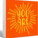 Inspirational Wood Box Sign You Are Sun Wooden Block Signs Motivational Quote Desk Dcor for Home Office Bedroom Table Dcor-Orange Positive Desk Decor