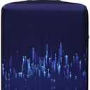 HYPER VENTURE Washable Luggage Cover - Fashion Suitcase Protector Fits 27-30 Inch Luggage (Nightscape, L)