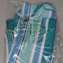 NettyPro Outdoor Patio Chaise Lounge Chair Cushion Covers with Zipper and Tie, Water Repellent UV Resistant, 72 x 22 x 3 Inch, Replacement Slip Cover Only, Stripes Turquoise