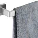 JQK Brushed Towel Bar, Rounded Edges 18.41 Inch Towel Rack, 304 Stainless Steel Bathroom Wall Mount, Useable Length 16 Inch, TB250L16-BN
