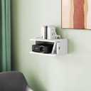 AREAJD Projector Shelf for Wall, Floating Projector Wall Mount, Game Shelf for Xbox one S/X Series S, Holder Stand Accessories White