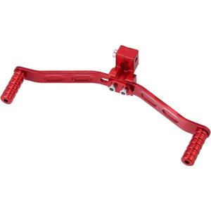 Motoforti 11mm Universal Adjustable Motorcycle Dual Way Gear Shift Lever Footrest Pedal Shifter Adapt Refit Accessories 50cc-160cc CNC Aluminum Alloy Red