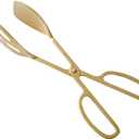 Food Tongs, Heavy Duty Stainless Steel Kitchen Tongs Salad Tong 10 inch Heat Resistant Small Serving Tongs for Cooking, Grill, Pastry, Sandwich, Ice, Food Bread Dessert (COLOR:Gold)