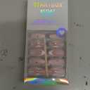 BTArtbox French Tip Press On Nails - Lamp-Curable 3D Medium Almond Press On Nails with Glue for Women, Semi-Transparent Soft Gel Glue On Nails in 15 Sizes - 30 Stick On Nails Kit, Prom Queen