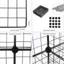 C&AHOME Wire Cube Storage - 9-Cube Organizer, Metal Grids, Modular Bookshelf, Closet Cabinet, Ideal for Home, Living Room, Office - 36.6'L x 12.4'W x 48.4'H Black
