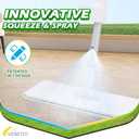 VENETIO Bluefish Hands-Free Squeeze and Spray 2-in-1 Floor Mop System with Reusable Washable Microfiber Pads Set, Refillable Sprayer, Wet & Dry Cleaning Kit for Tile, Laminate, Hardwood - Home Plus