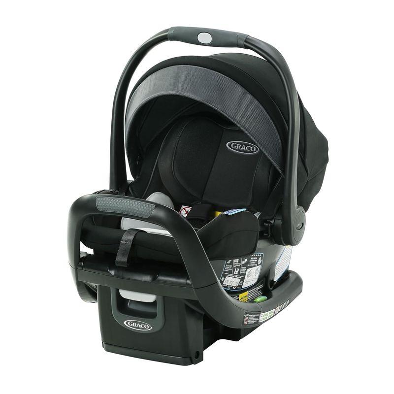 Graco SnugRide SnugFit DLX Infant Car Seat, Baby Car Seat Rear Facing with Anti Rebound Bar, Carseat with Adjustable Base and 5 Recline Positions, Spencer, Manufacturing Date: 09/07/2025