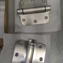 KOLET Self Closing Door Hinges, 3.5 x 3.5 Inches Door Hinges with Auto Close, 5/8" Radius Corners Spring Hinges, Heavy Duty Stainless Steel, No Pin Installation, Brushed Nickel, 3 Pack