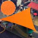 12' x 12' x 12' Orange Triangle Waterproof Sun Shade Sail UPF50+ AMTADT12 Canopy Awning Shelter, 98% UV Blockage Water Resistant, Outdoor Backyard Patio Garden Carport, Orange