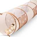 Tiny Land Tunnel Toys for Toddlers, 69" x 18" Baby Tunnel Crawl Indoor, Play Tunnel for Kids to Crawl Through, Pop Up Dog Tunnel, Baby Outdoor Toys