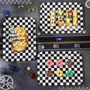 Zubebe 3 Pcs 13 x 10 Inch Checkered Serving Tray Black and White Serving Pieces Race Car Trays Rectangle Checker Plate Plaid Dishes Food Platter for Birthday Party